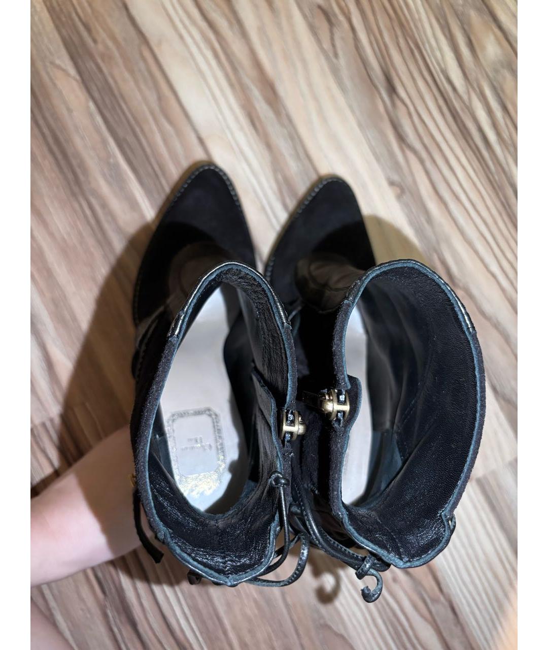 CHRISTIAN DIOR Черные замшевые ботильоны, фото 3