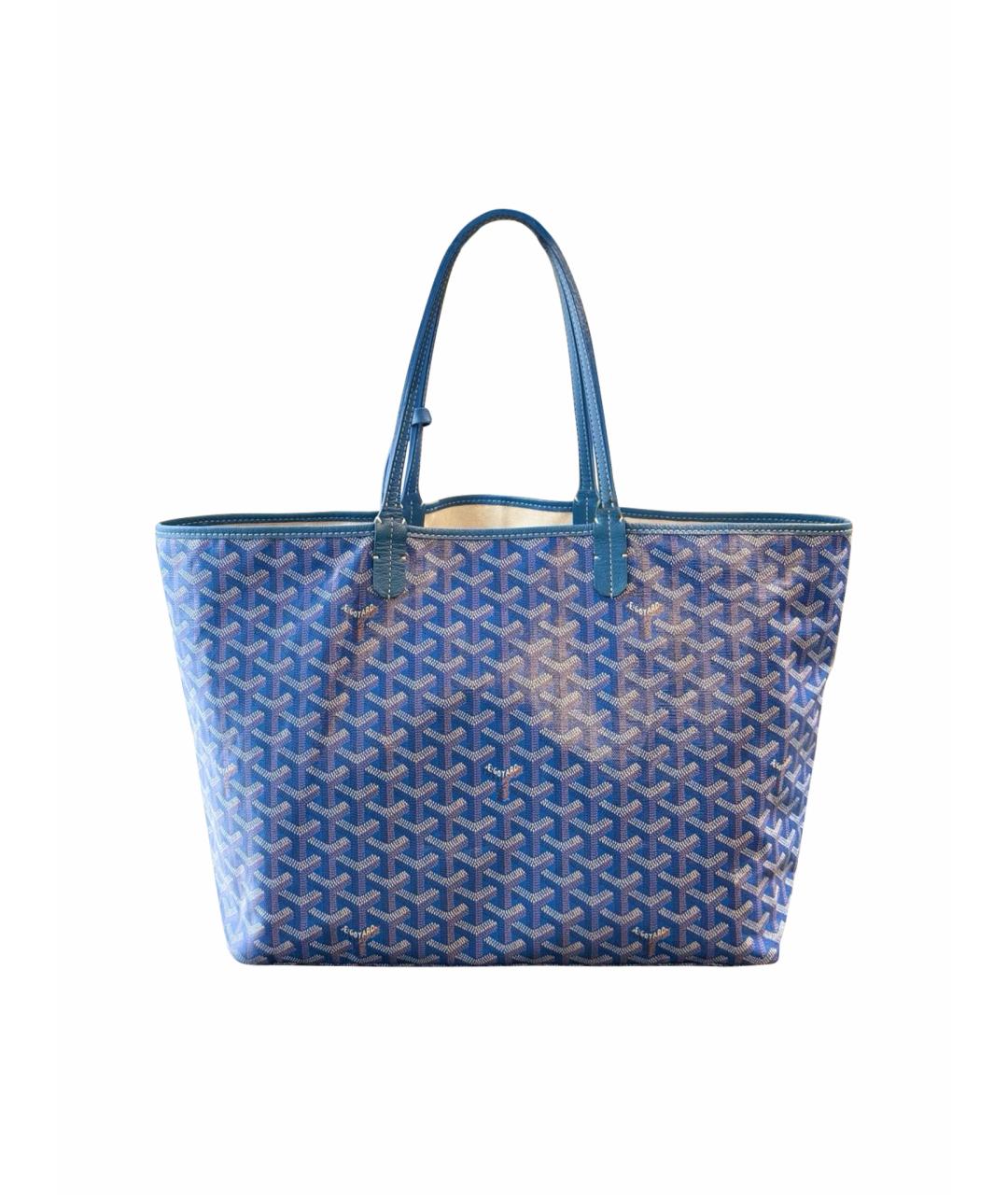 GOYARD Голубая сумка тоут из искусственной кожи, фото 1