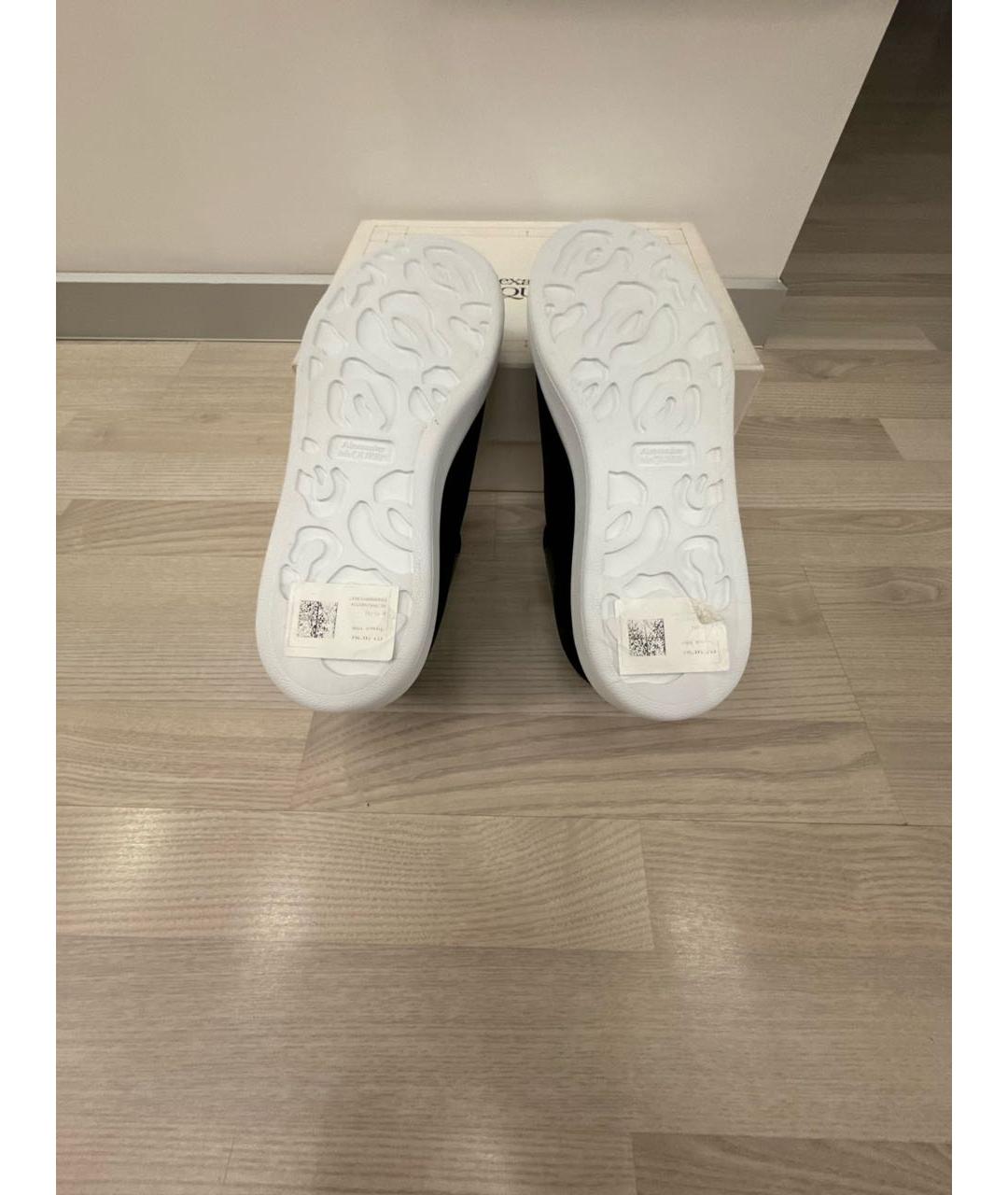 ALEXANDER MCQUEEN Черные бархатные кроссовки, фото 6