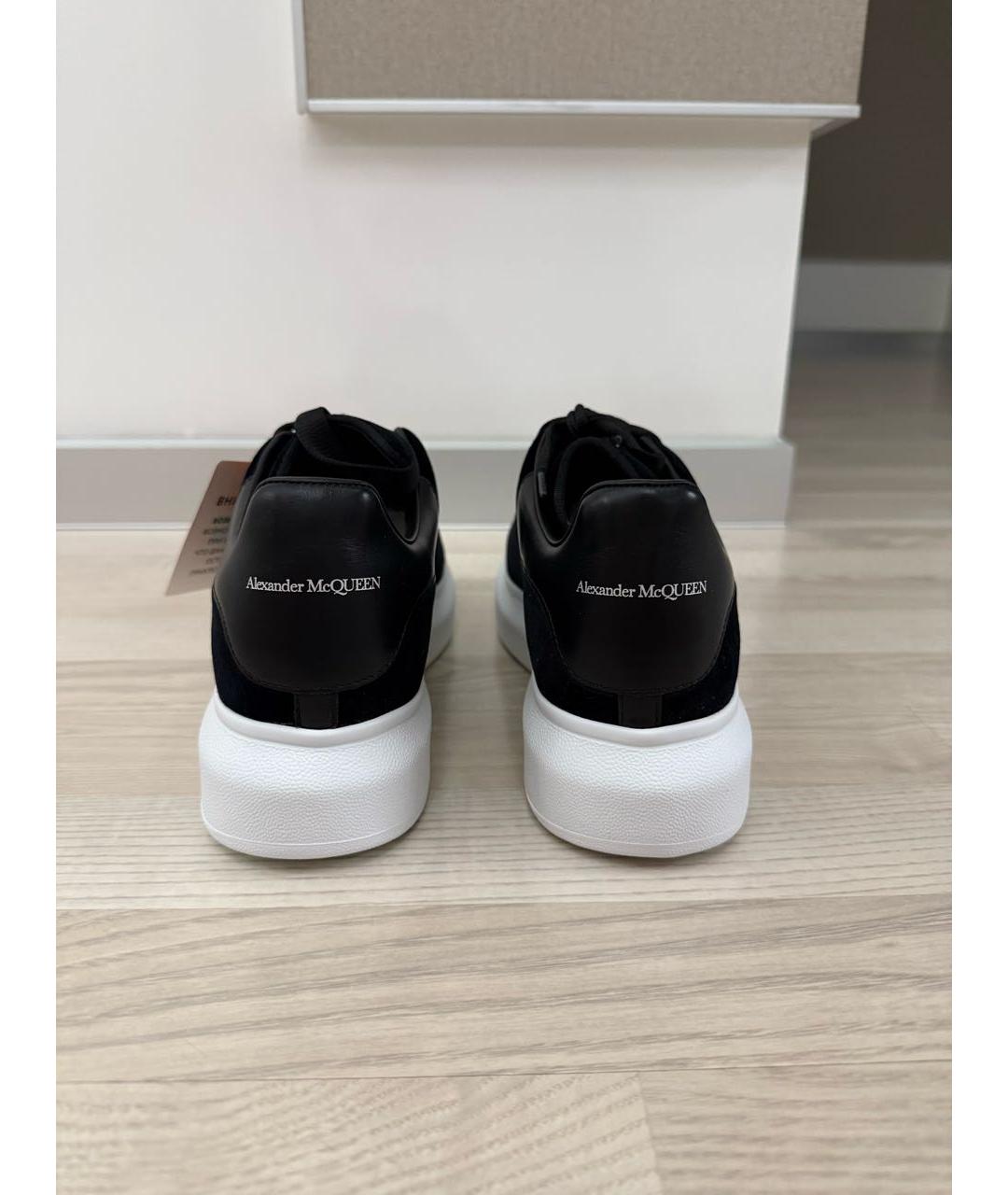 ALEXANDER MCQUEEN Черные бархатные кроссовки, фото 4
