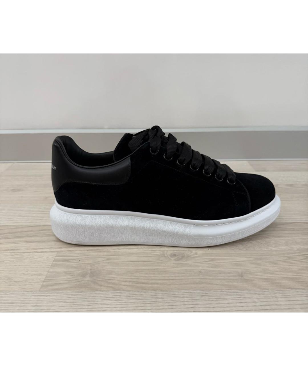 ALEXANDER MCQUEEN Черные бархатные кроссовки, фото 8