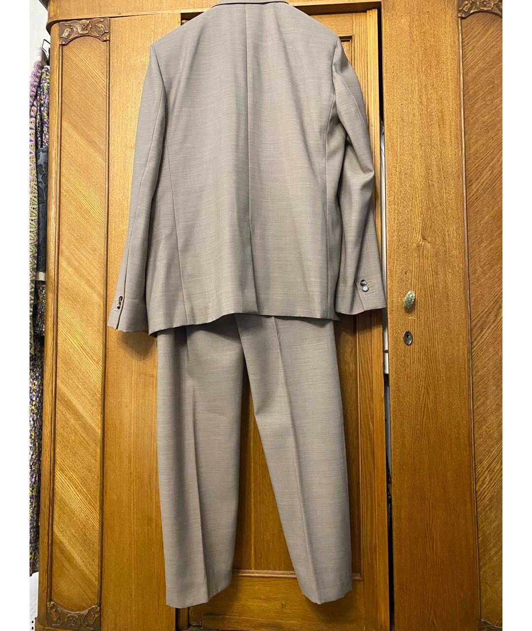 BOTTEGA VENETA Бежевый шерстяной костюм с брюками, фото 2