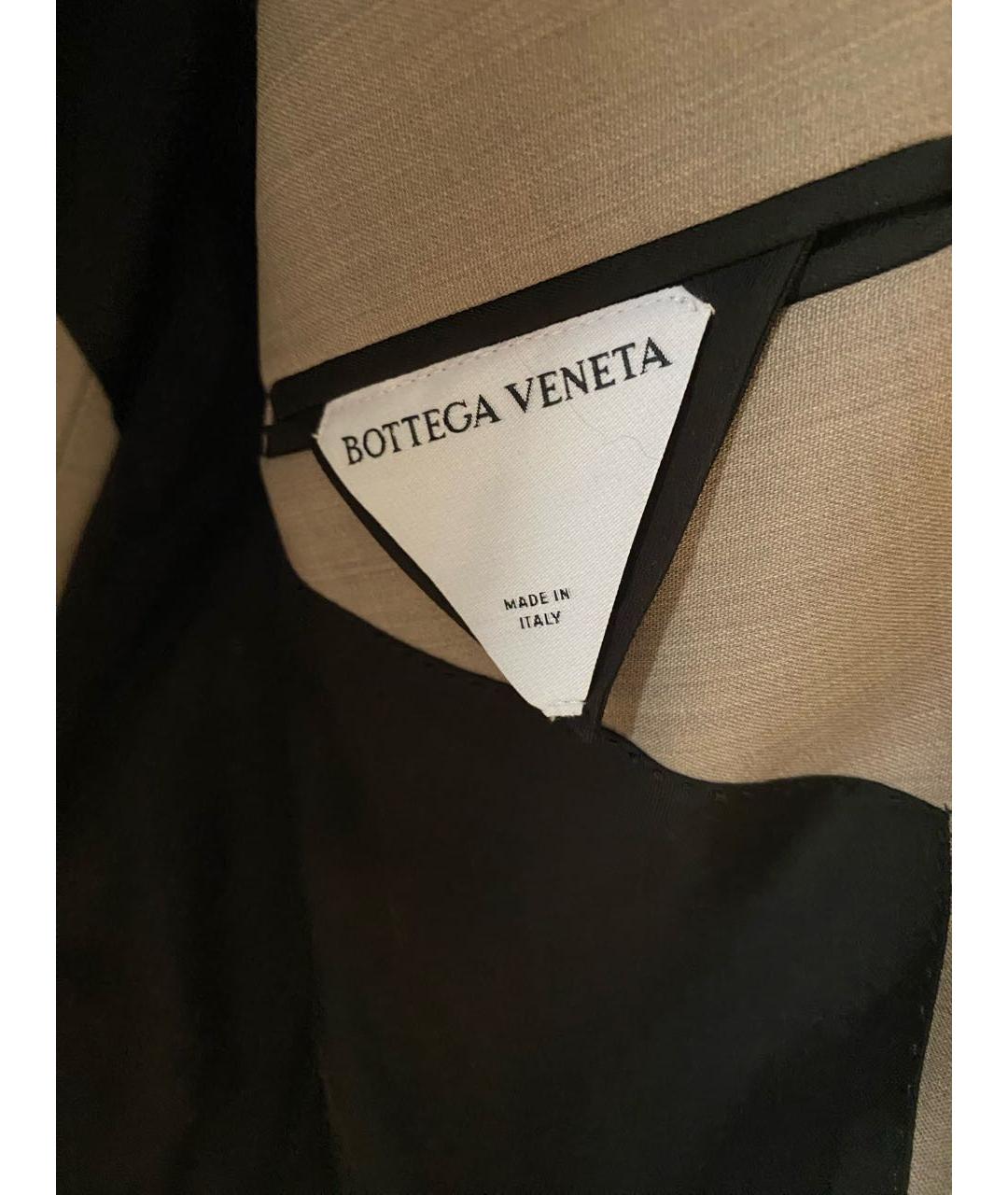 BOTTEGA VENETA Бежевый шерстяной костюм с брюками, фото 8