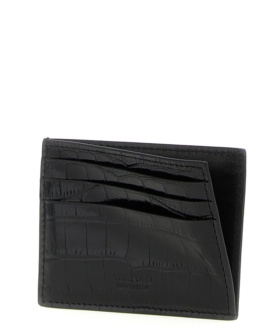 TOM FORD Черный кожаный кардхолдер, фото 3