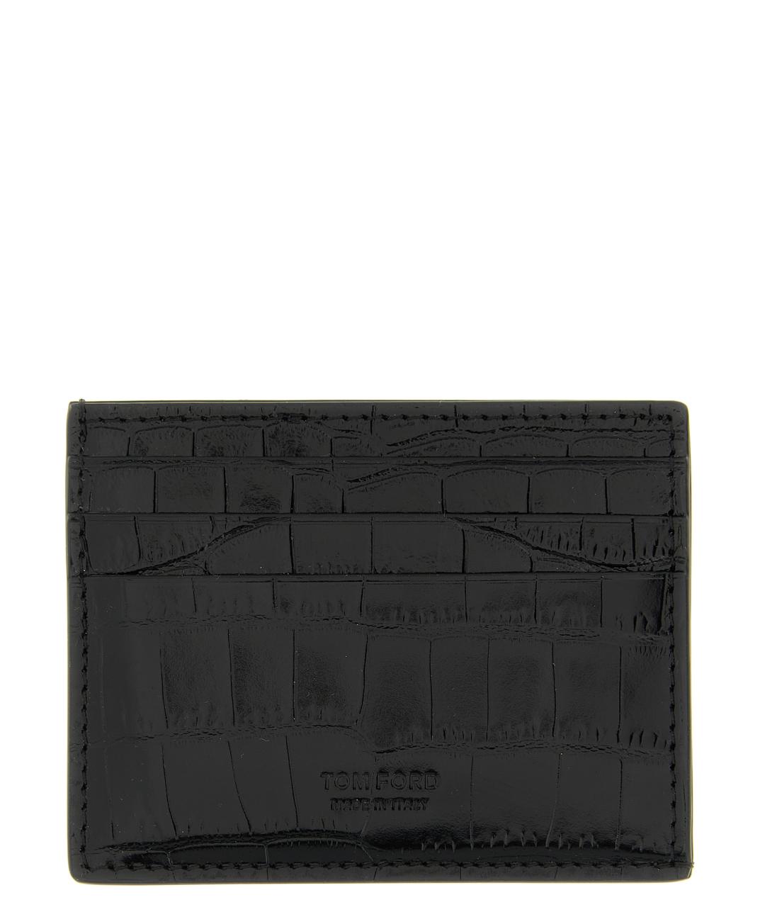 TOM FORD Черный кожаный кардхолдер, фото 1