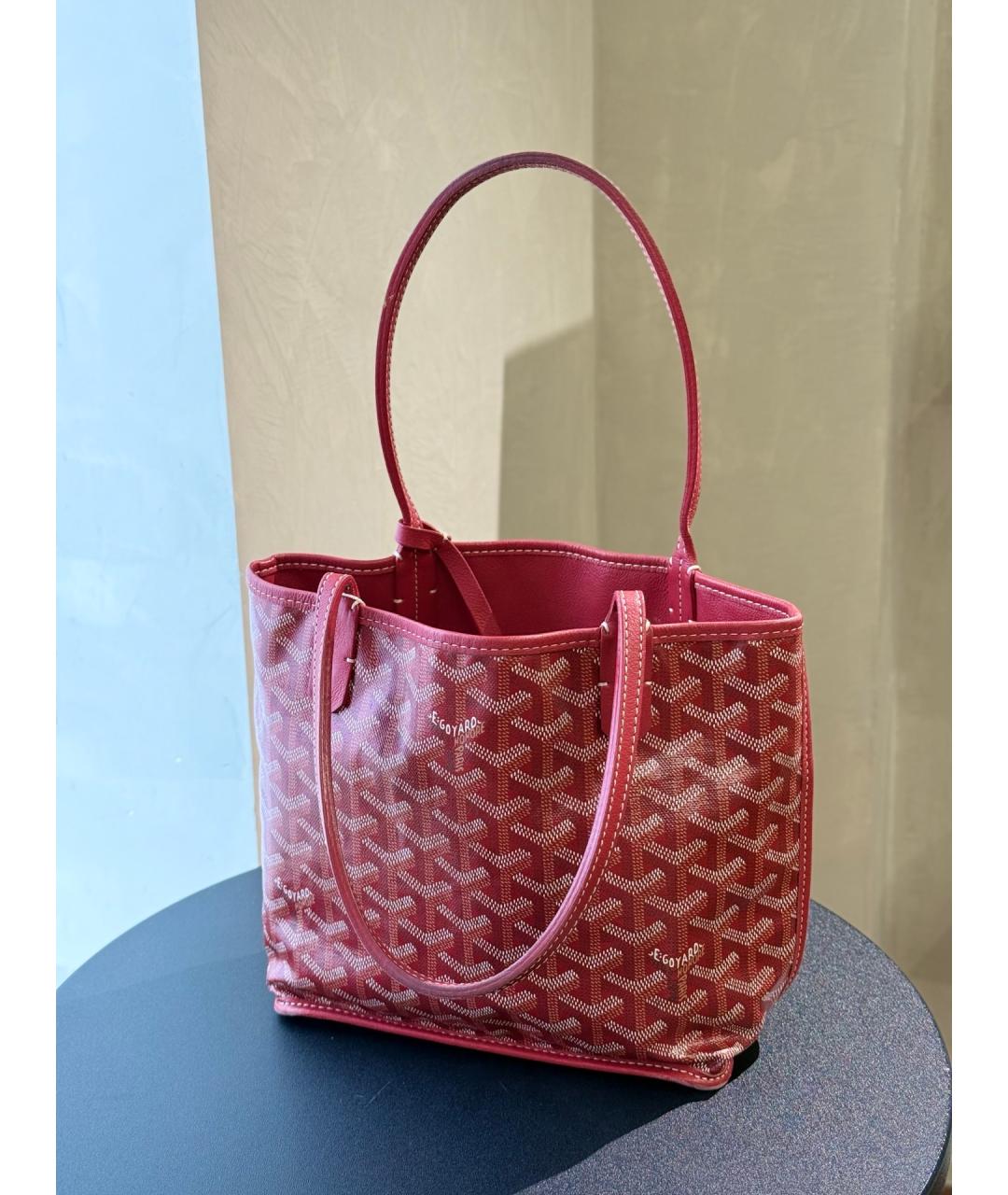 GOYARD Красная сумка через плечо из искусственной кожи, фото 5