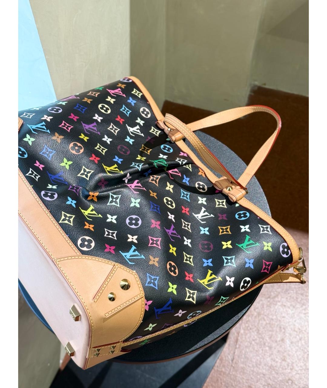 LOUIS VUITTON Черная кожаная сумка через плечо, фото 6