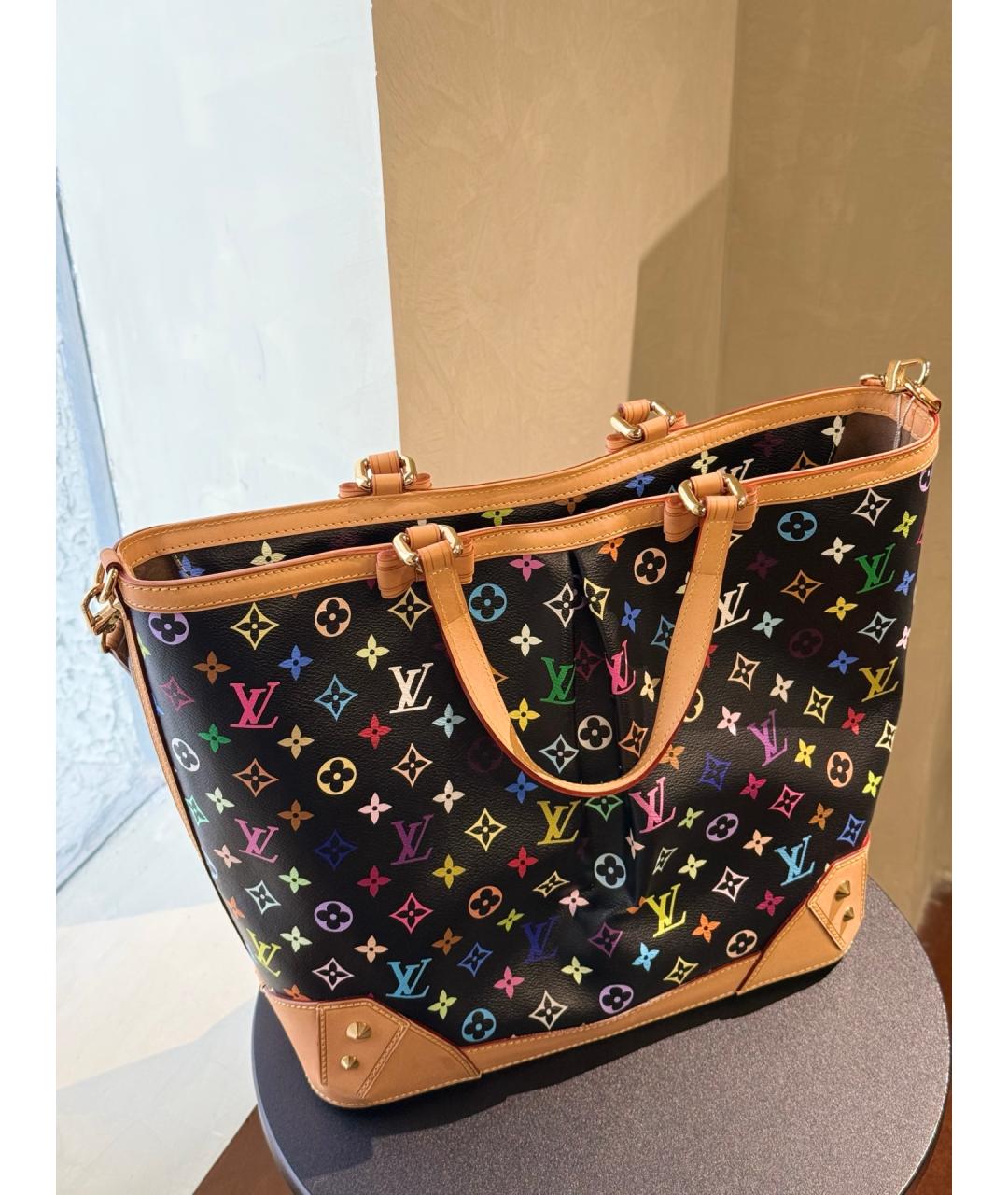 LOUIS VUITTON Черная кожаная сумка через плечо, фото 4