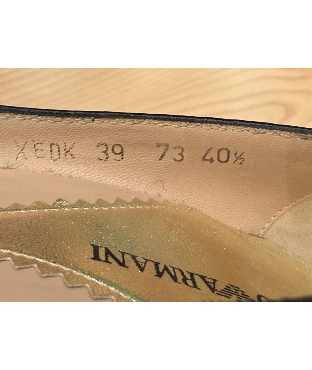 EMPORIO ARMANI Черные текстильные туфли, фото 7