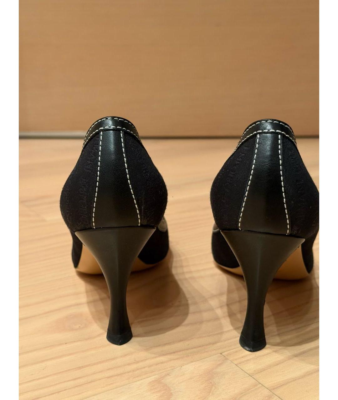 EMPORIO ARMANI Черные текстильные туфли, фото 4