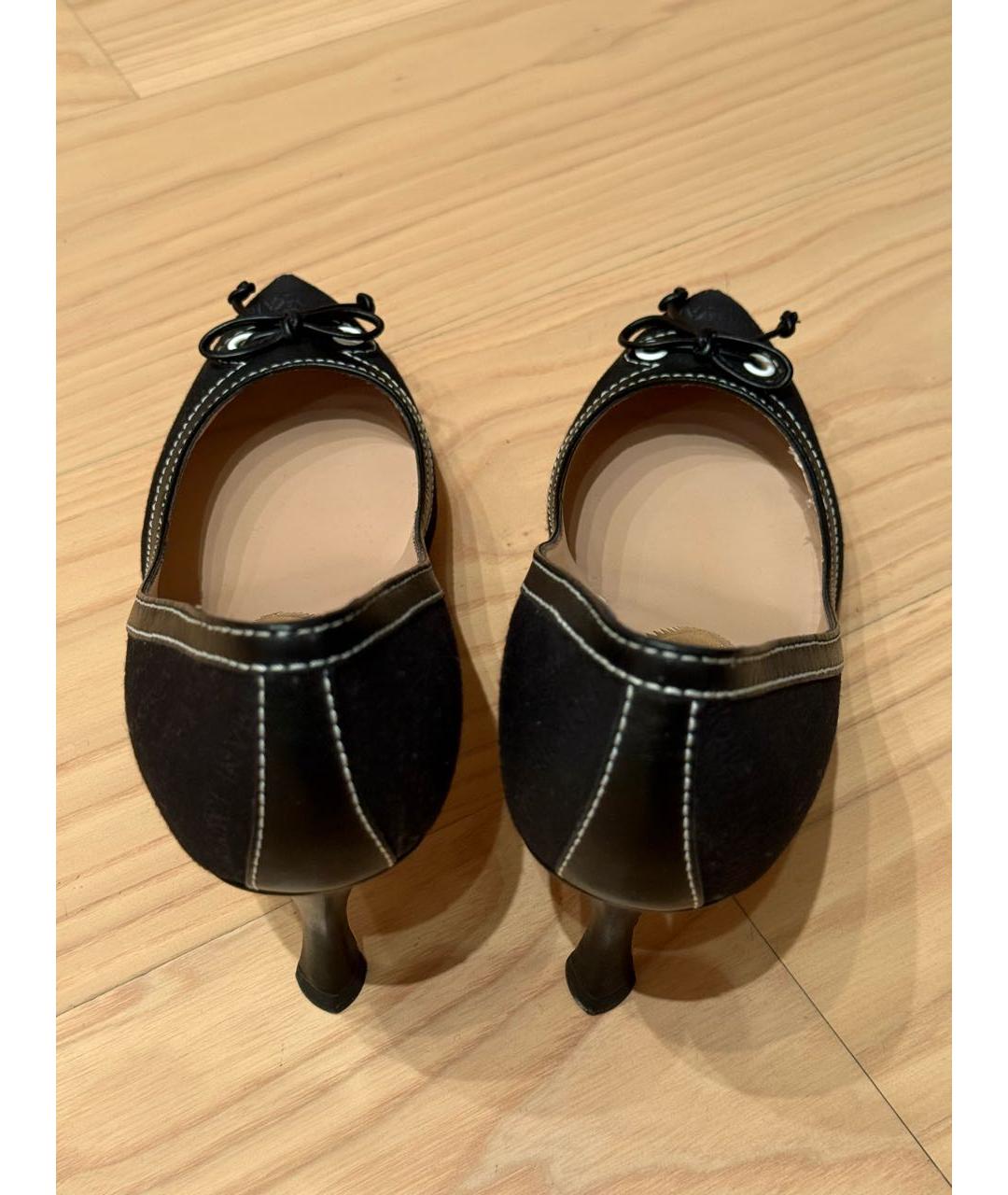 EMPORIO ARMANI Черные текстильные туфли, фото 5