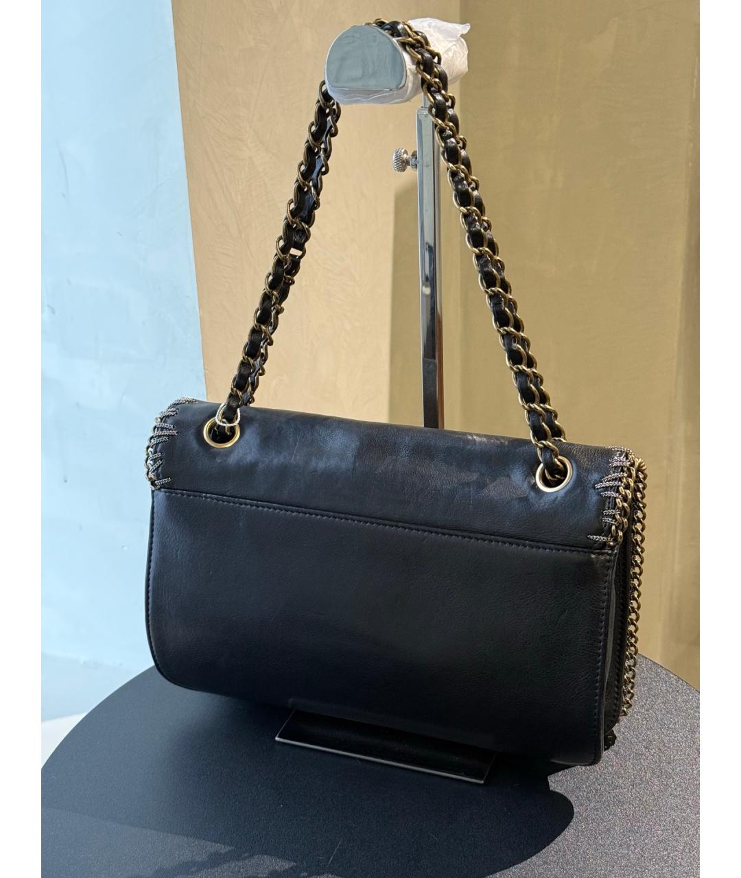 CHANEL Черная кожаная сумка через плечо, фото 6