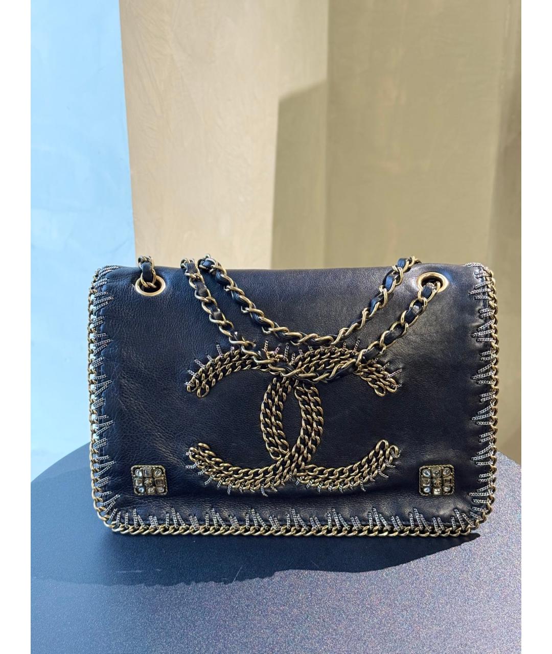 CHANEL Черная кожаная сумка через плечо, фото 2