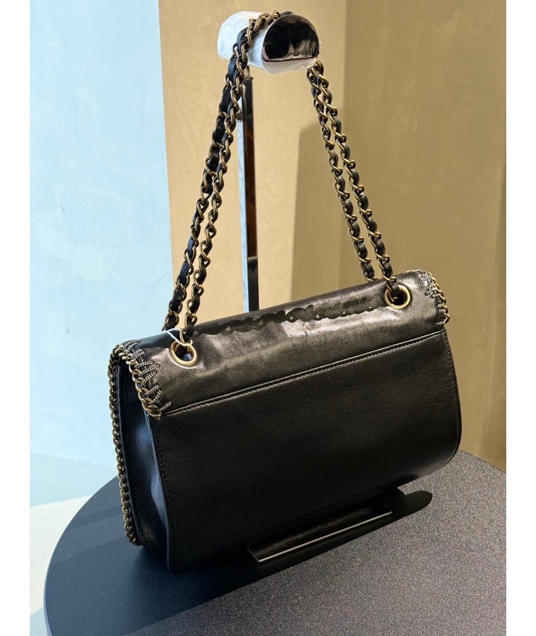 CHANEL Черная кожаная сумка через плечо, фото 7