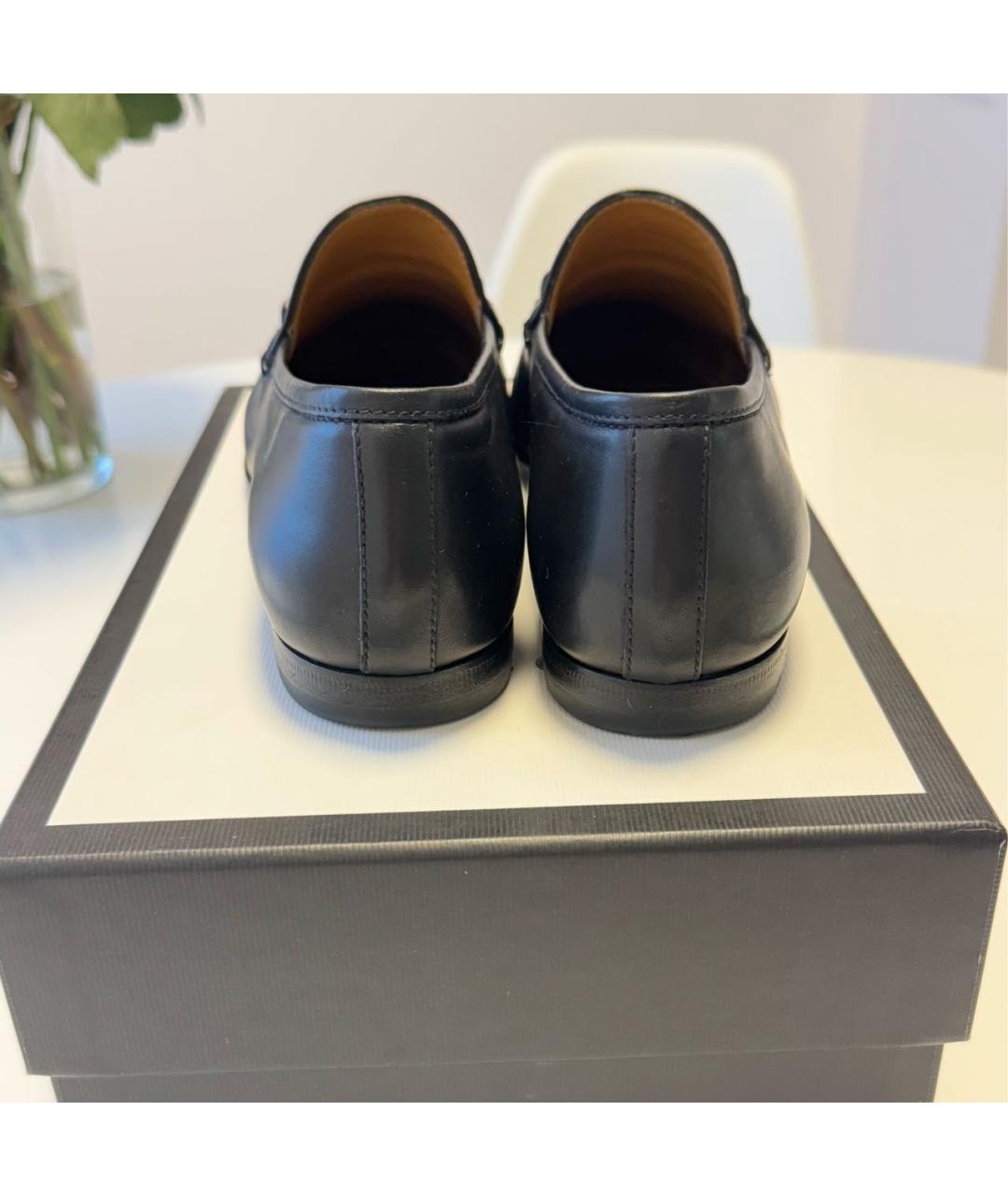 GUCCI Черные кожаные лоферы, фото 4