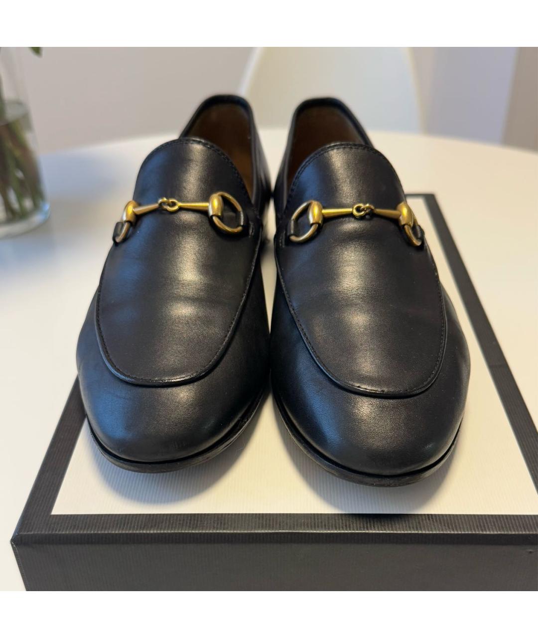 GUCCI Черные кожаные лоферы, фото 2