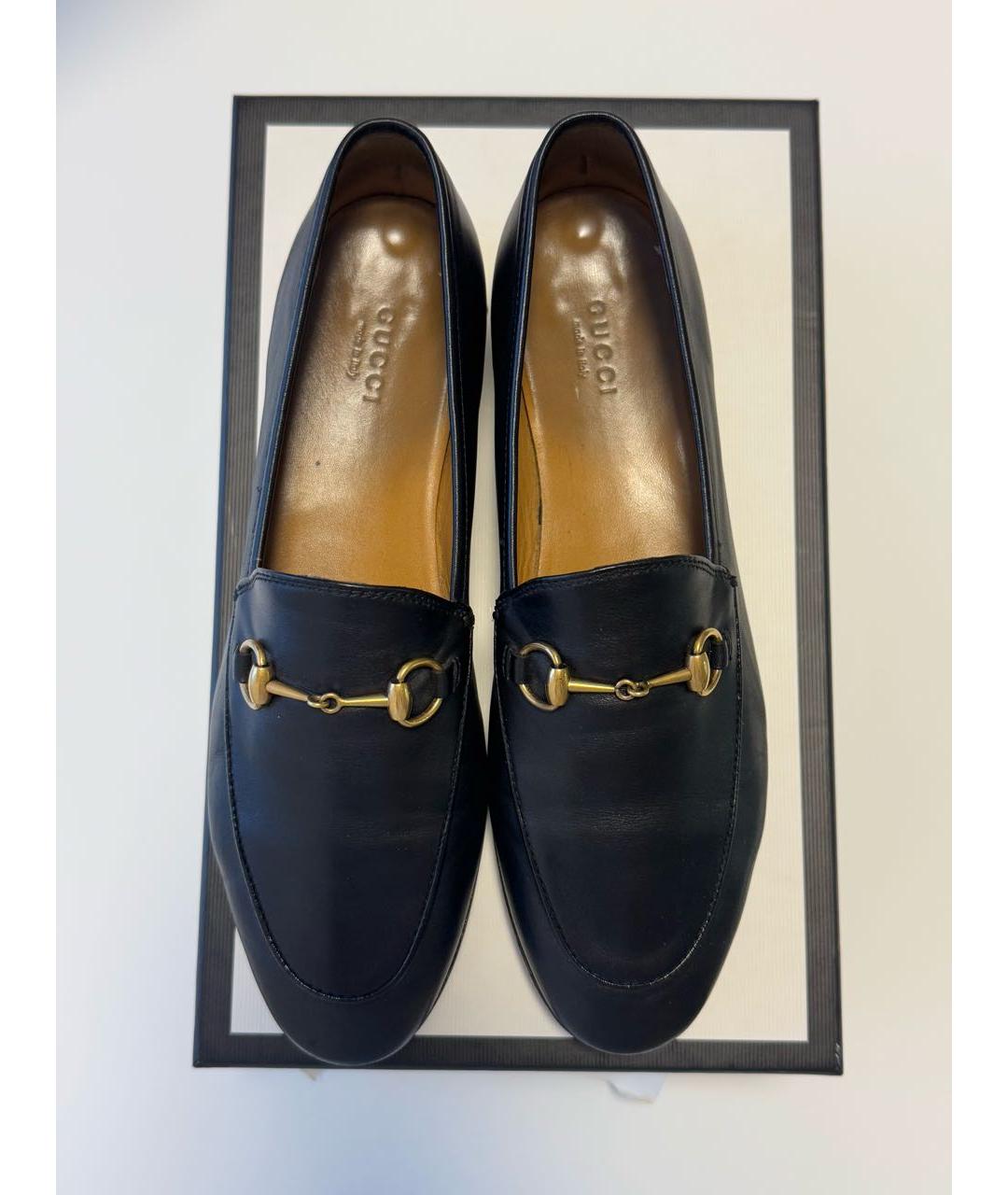 GUCCI Черные кожаные лоферы, фото 3