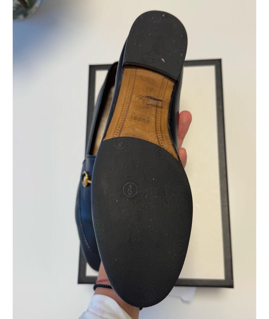 GUCCI Черные кожаные лоферы, фото 6