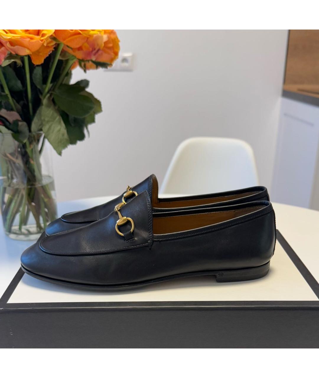 GUCCI Черные кожаные лоферы, фото 5