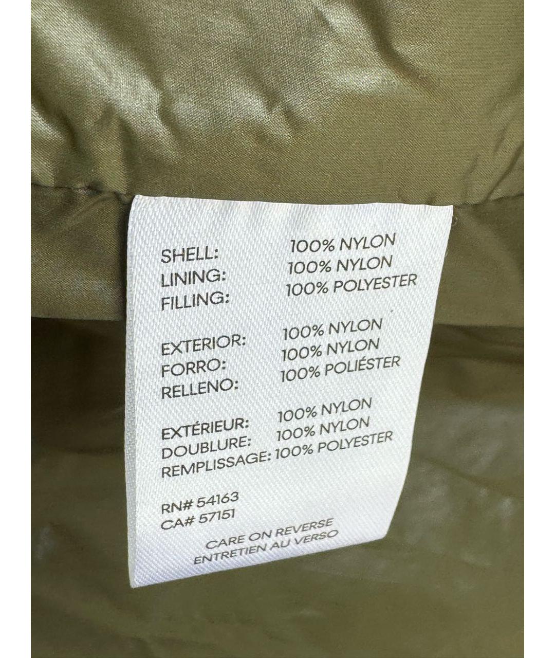 CALVIN KLEIN Зеленая полиэстеровая куртка, фото 4