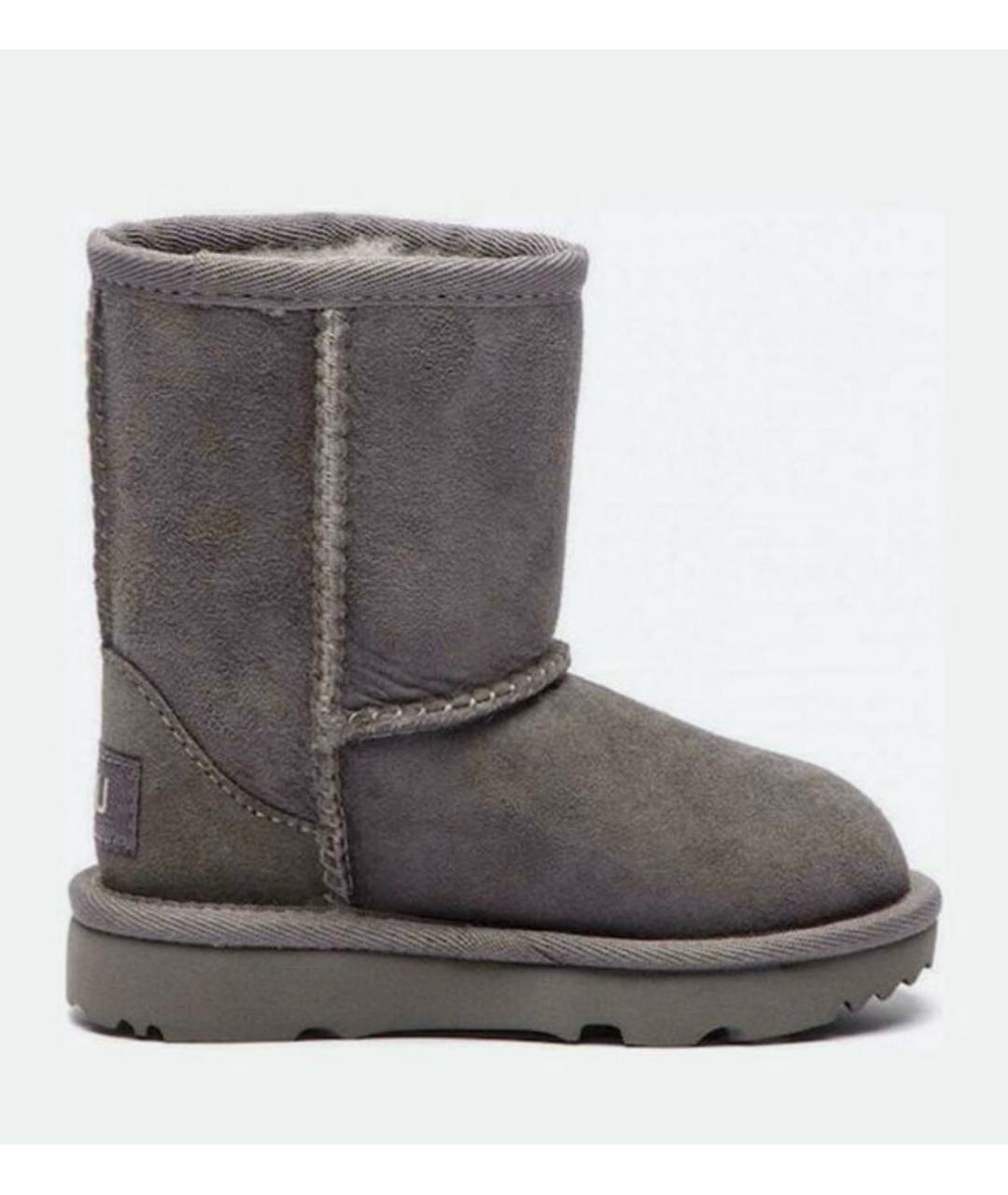 UGG AUSTRALIA Серые замшевые полусапоги, фото 7