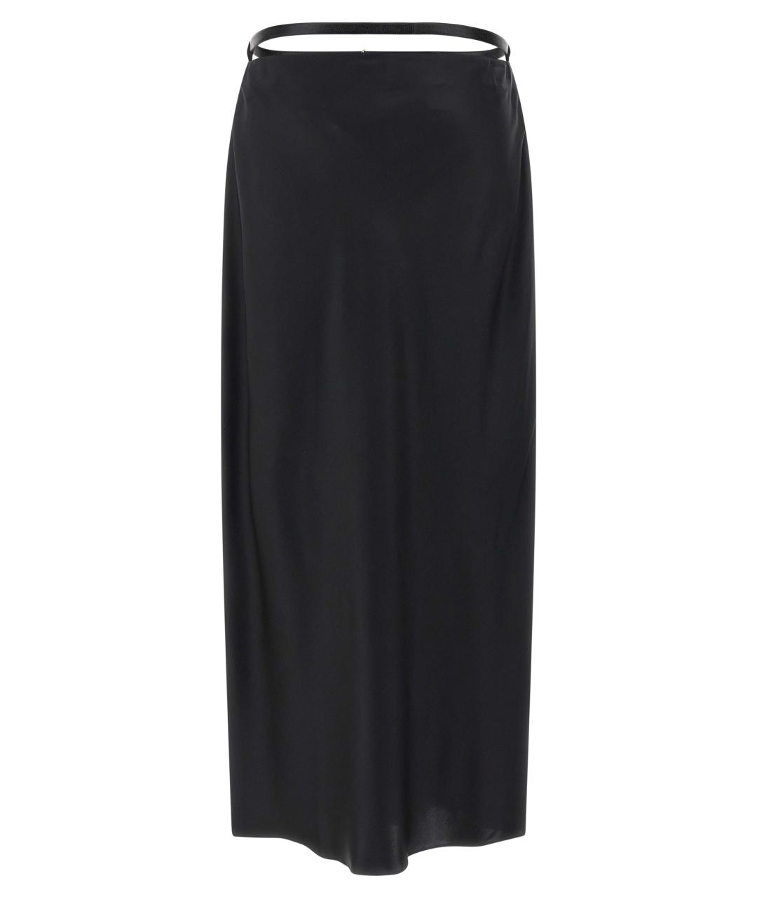 TOM FORD Черная шелковая юбка миди, фото 2