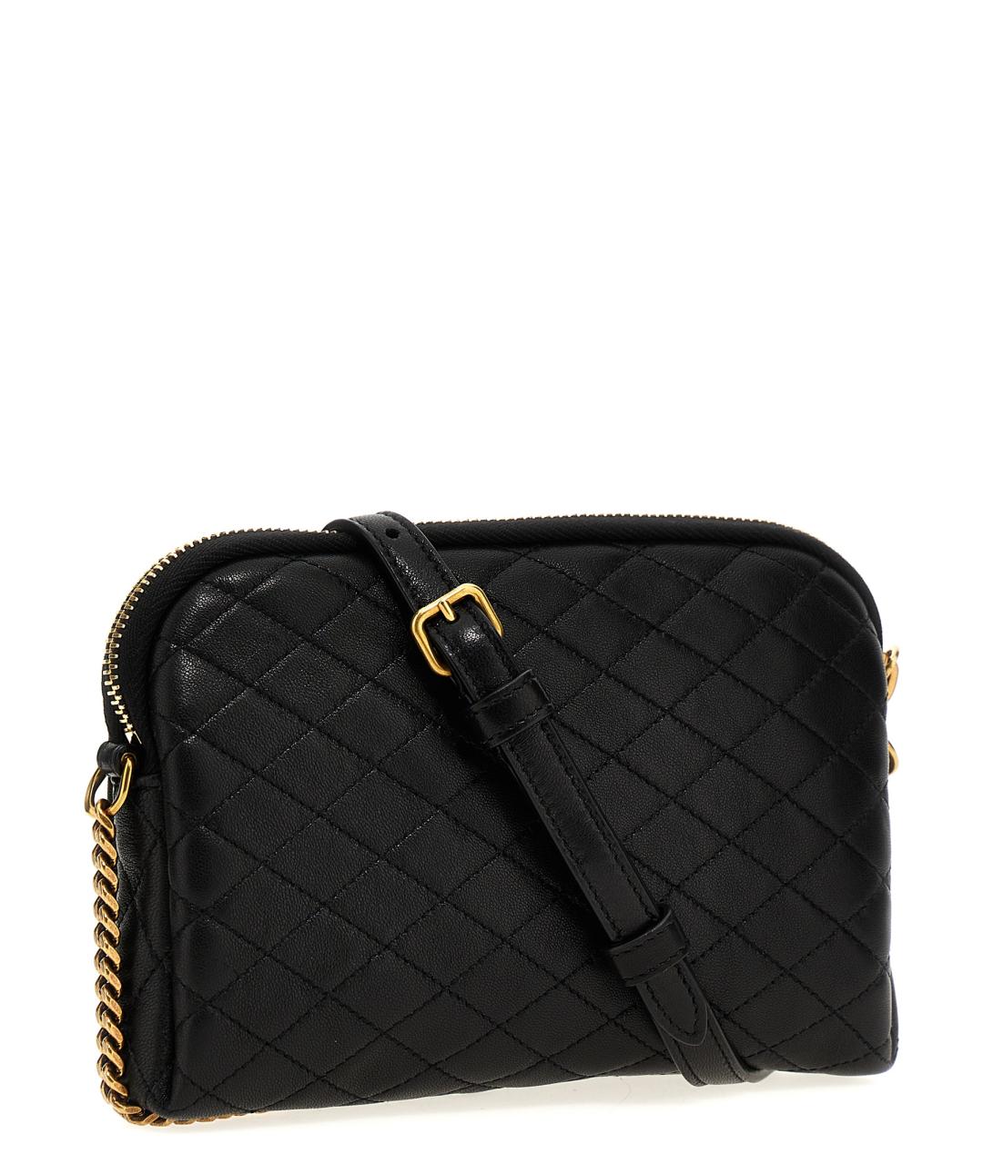 SAINT LAURENT Черная кожаная сумка через плечо, фото 2