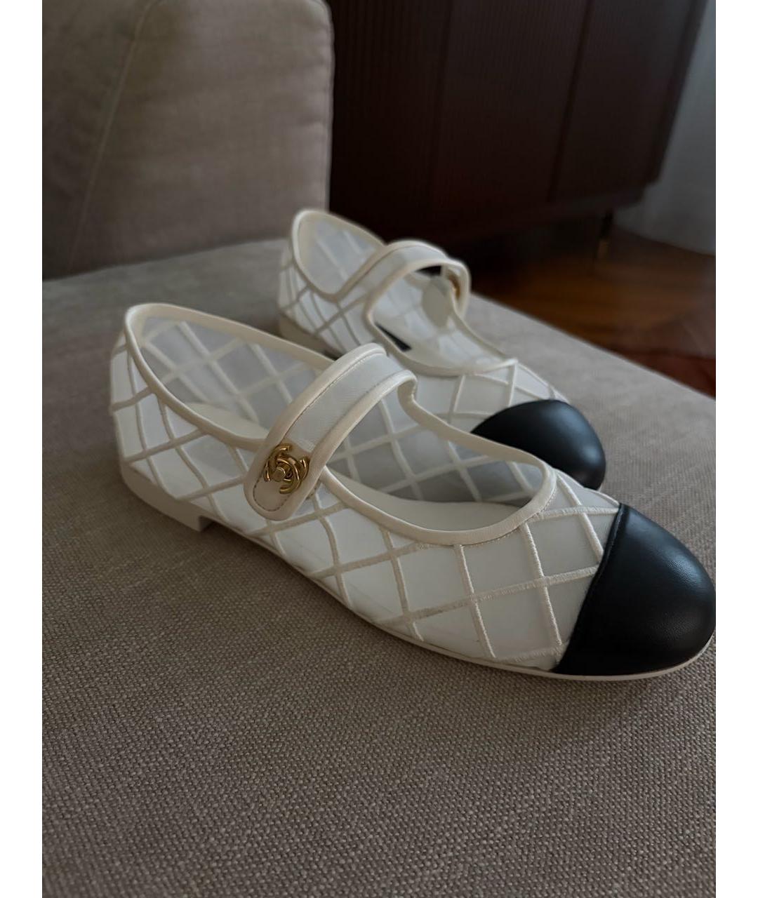 CHANEL Белые балетки, фото 3