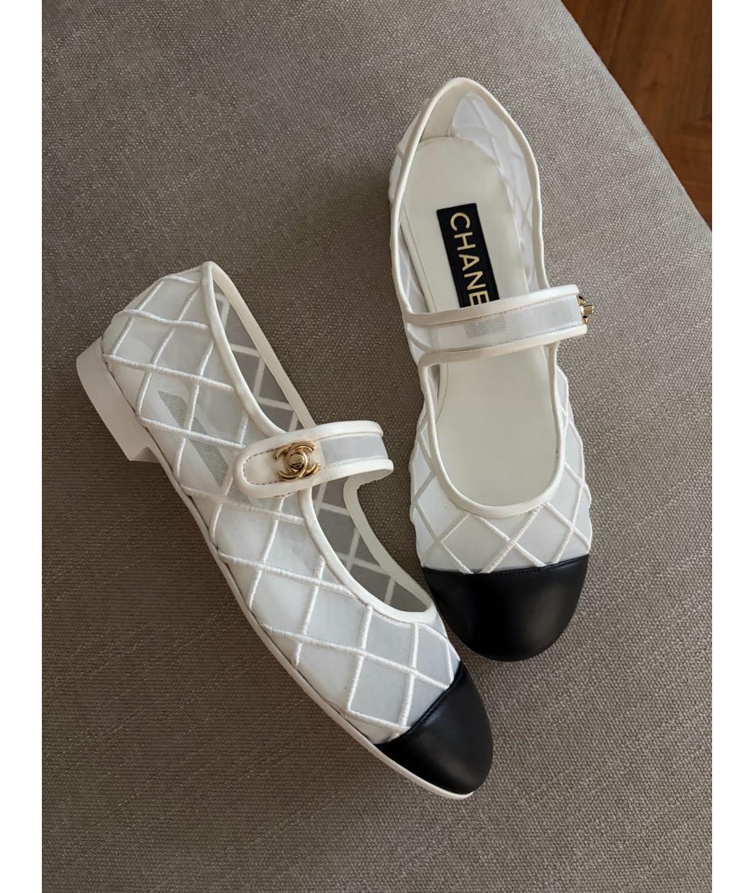 CHANEL Белые балетки, фото 5