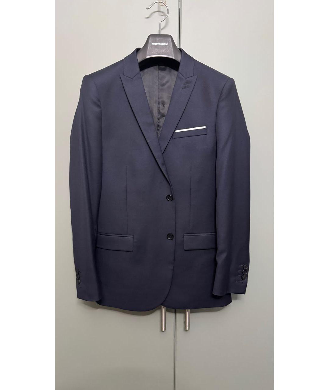 THE KOOPLES Темно-синий шерстяной пиджак, фото 7