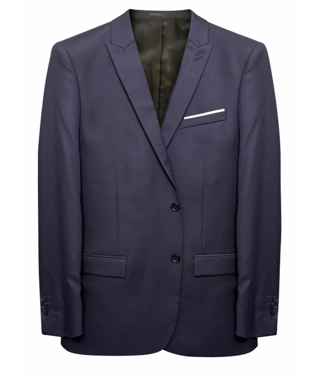 THE KOOPLES Темно-синий шерстяной пиджак, фото 1