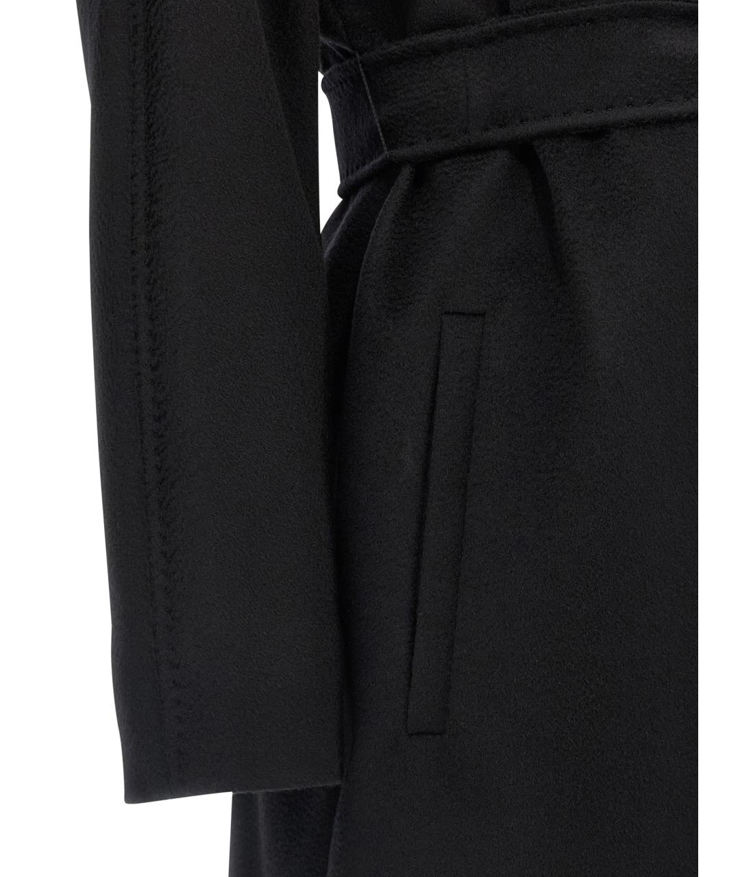 MAX MARA STUDIO Черное шерстяное пальто, фото 4