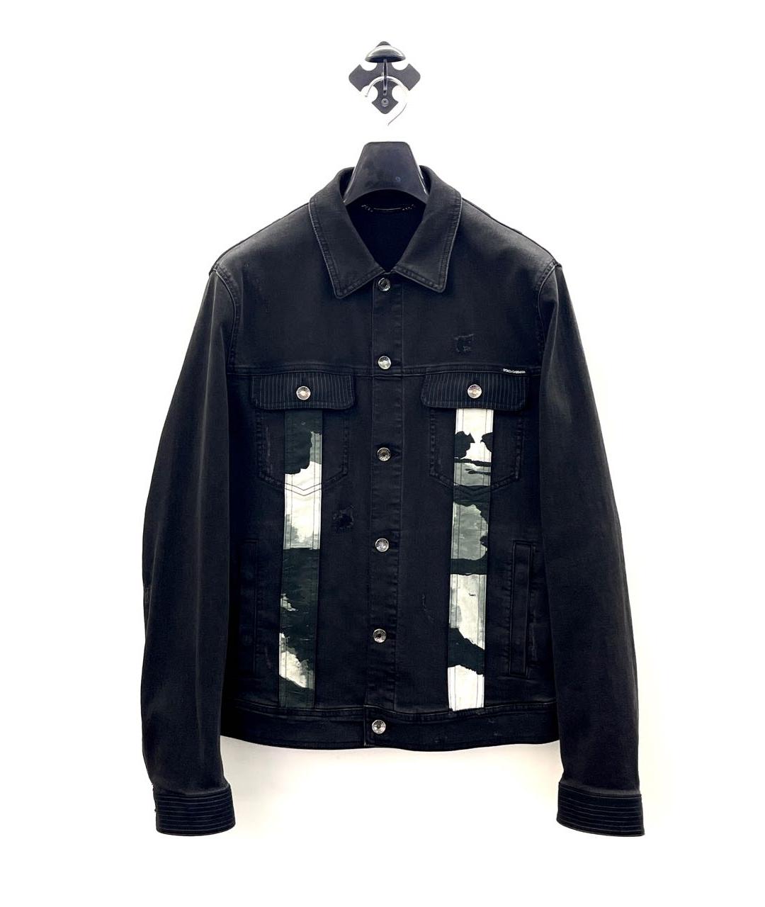 DOLCE&GABBANA Черная хлопко-эластановая куртка, фото 7