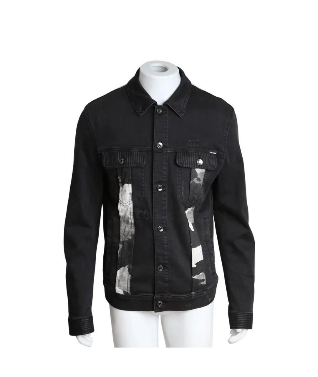 DOLCE&GABBANA Черная хлопко-эластановая куртка, фото 6