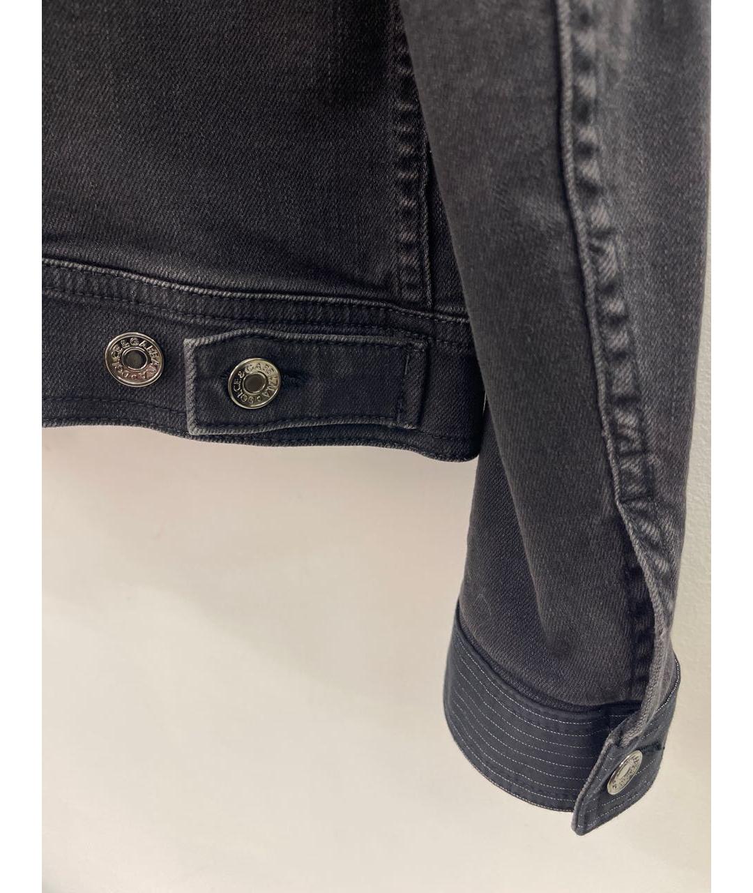 DOLCE&GABBANA Черная хлопко-эластановая куртка, фото 3