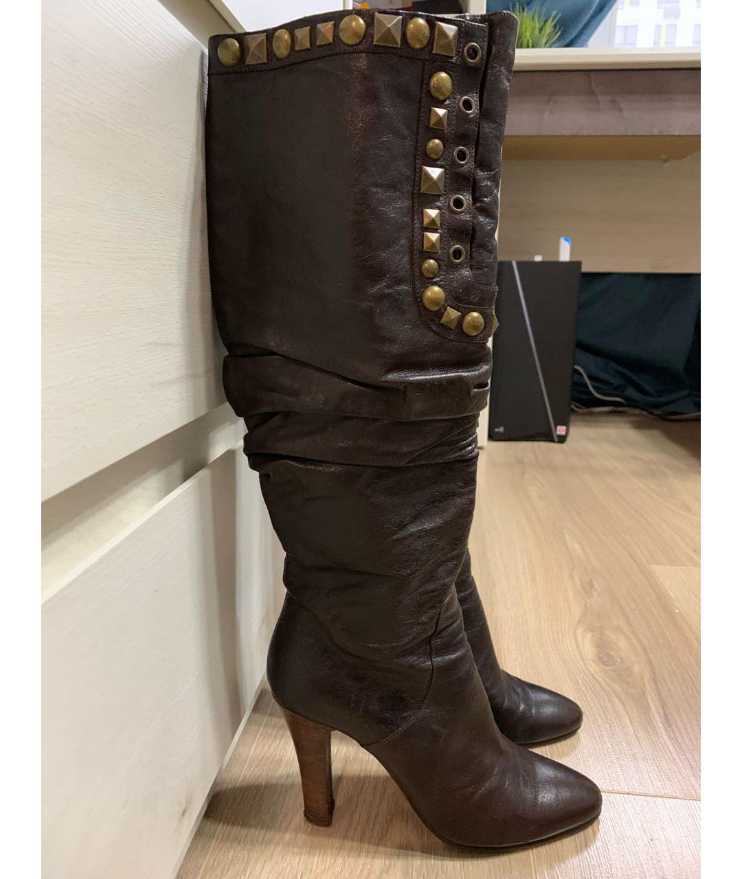 LE SILLA Коричневые кожаные сапоги, фото 7