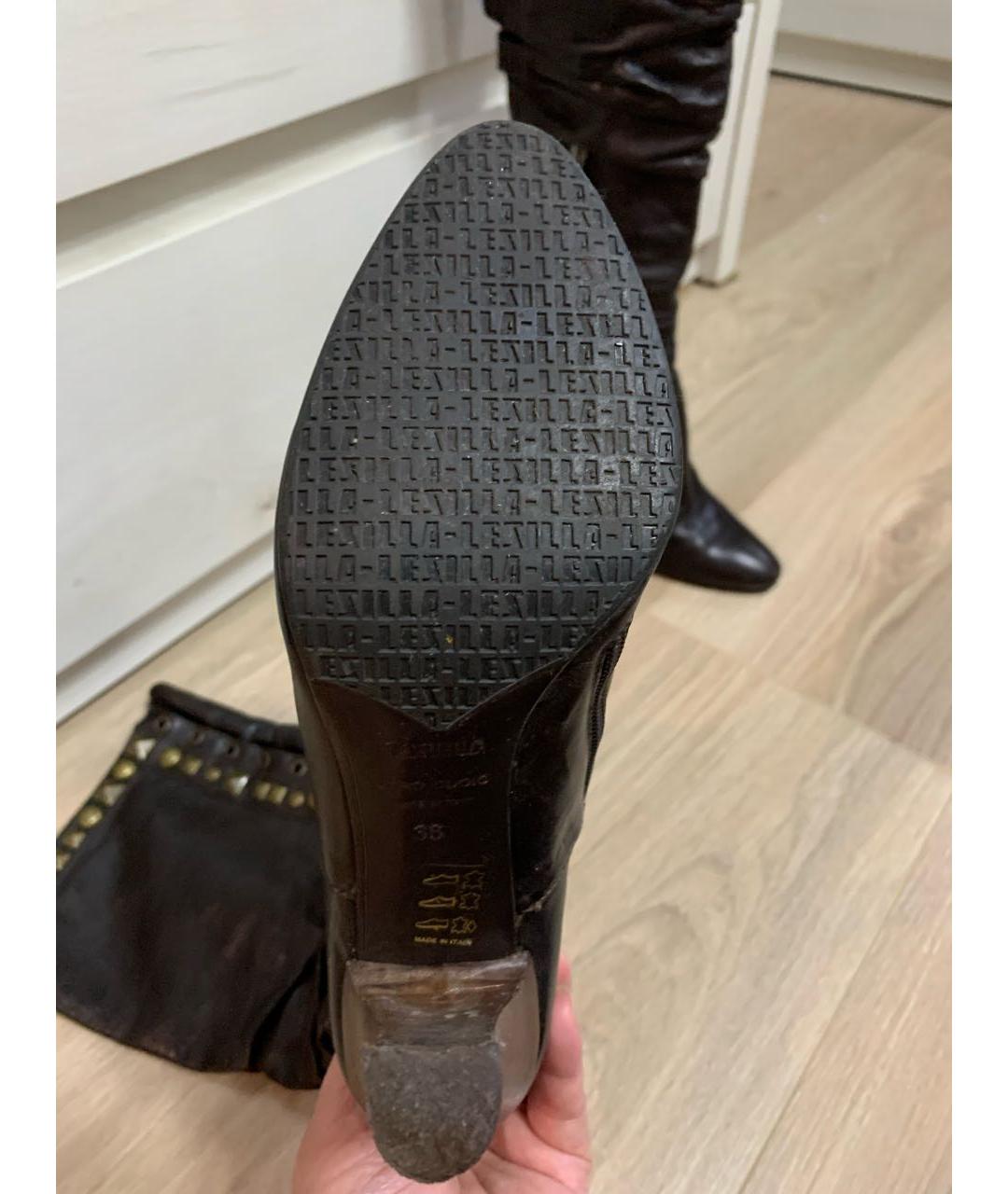 LE SILLA Коричневые кожаные сапоги, фото 3