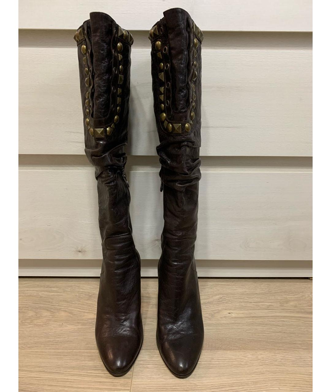 LE SILLA Коричневые кожаные сапоги, фото 2