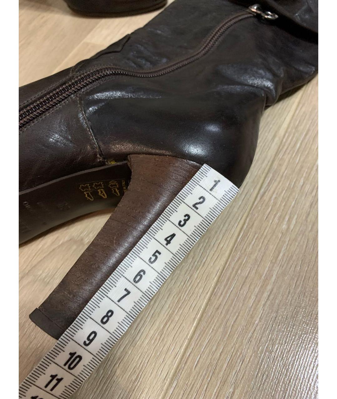 LE SILLA Коричневые кожаные сапоги, фото 5