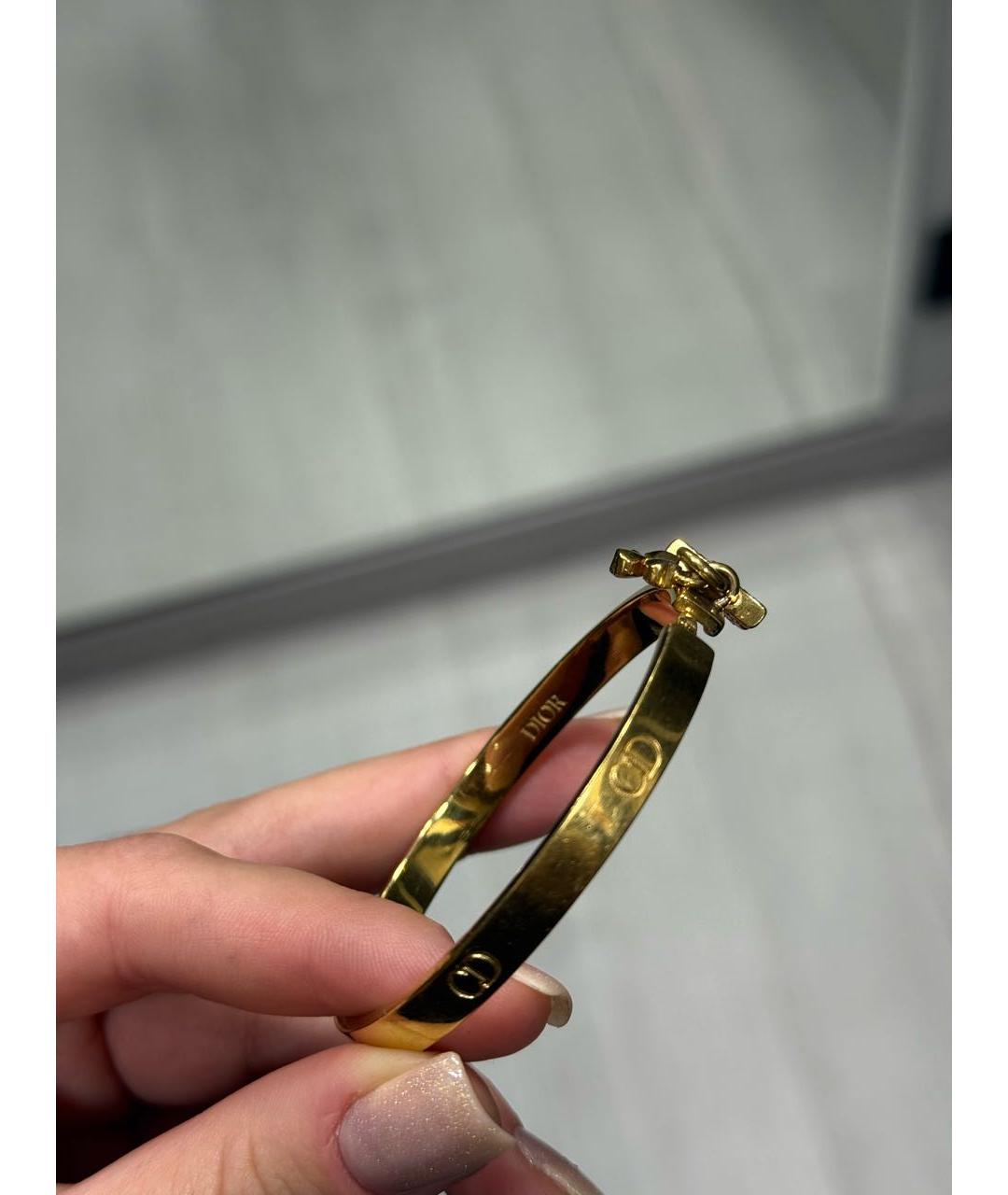 CHRISTIAN DIOR Золотой металлический браслет, фото 2