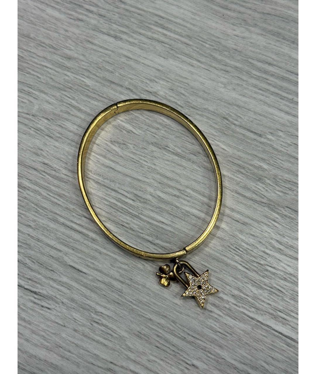 CHRISTIAN DIOR Золотой металлический браслет, фото 7