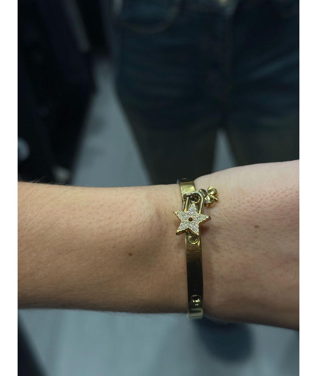 CHRISTIAN DIOR Золотой металлический браслет, фото 3