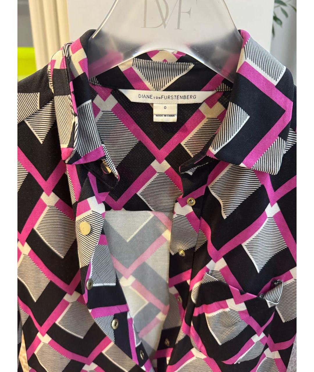 DIANE VON FURSTENBERG Розовое вискозное коктейльное платье, фото 4