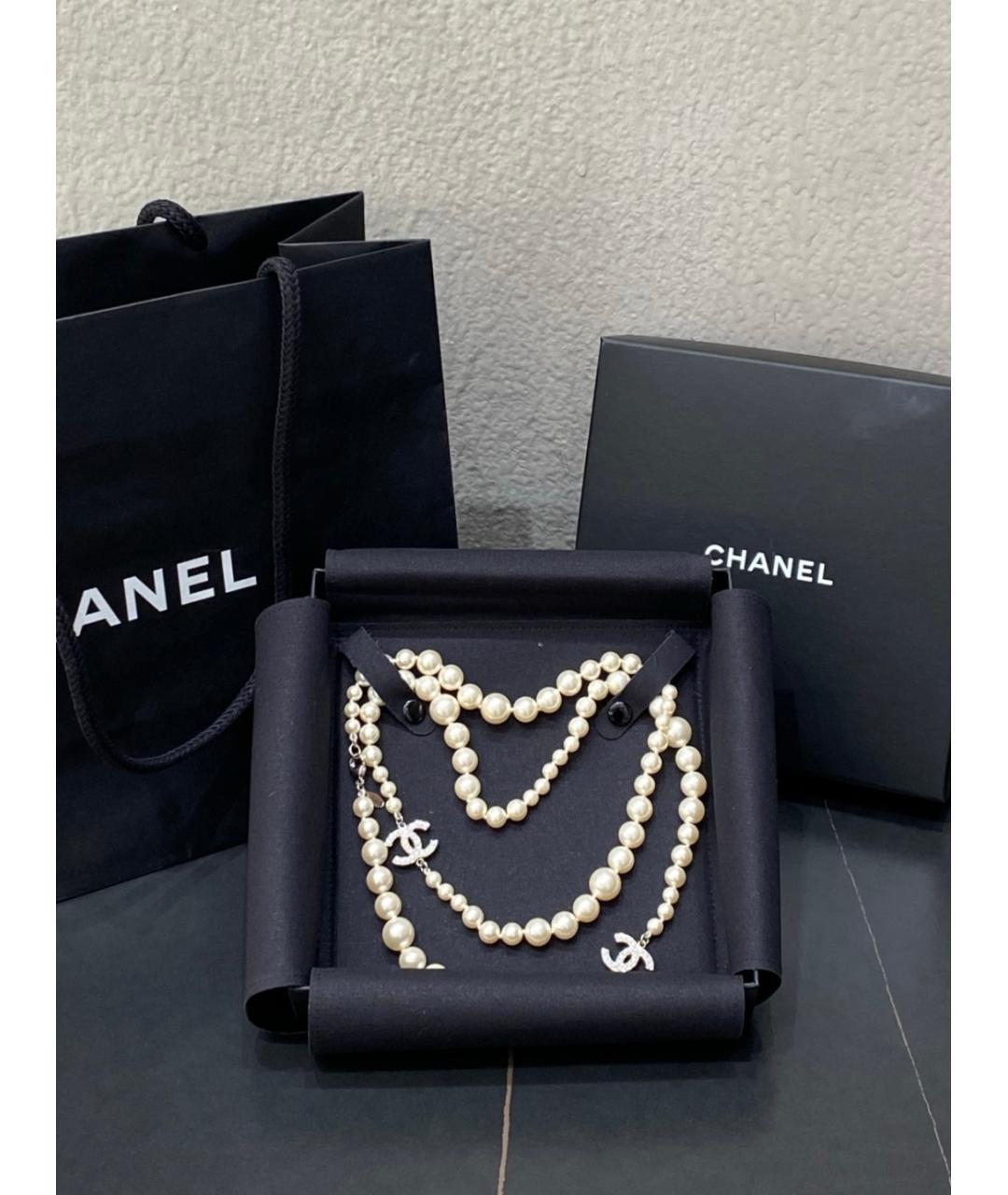 CHANEL Белая жемчужная подвеска, фото 7