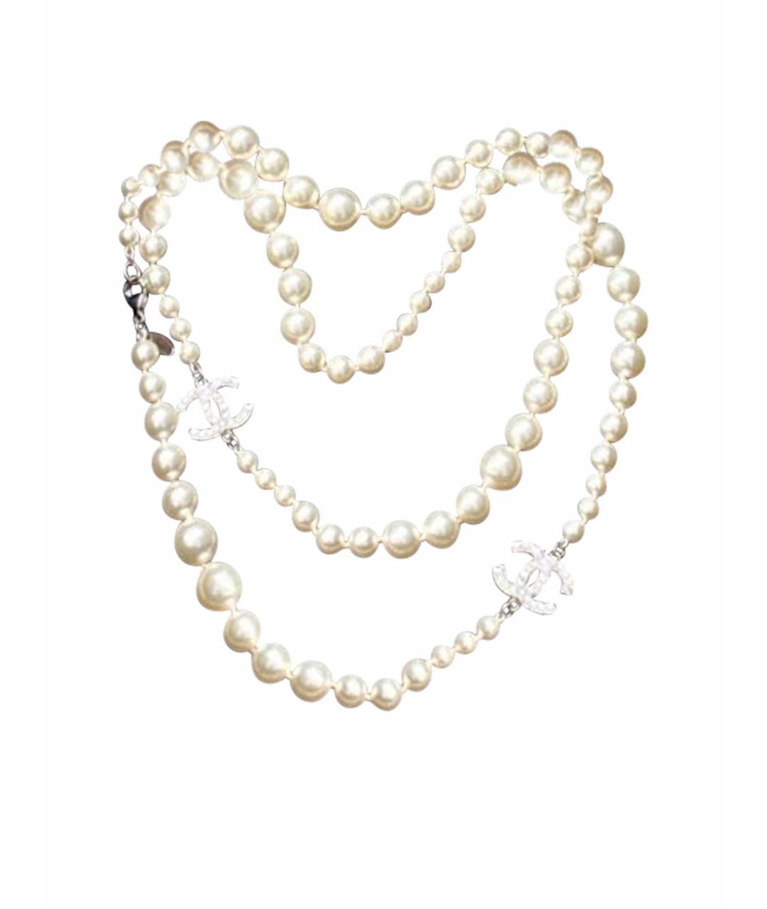 CHANEL Белая жемчужная подвеска, фото 1
