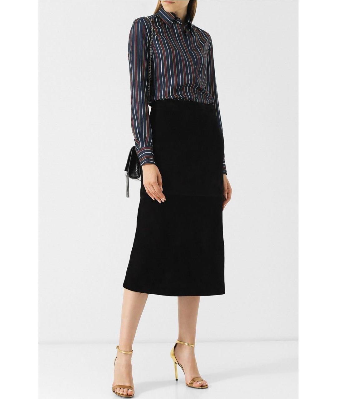 LORO PIANA Темно-синяя шелковая рубашка, фото 6