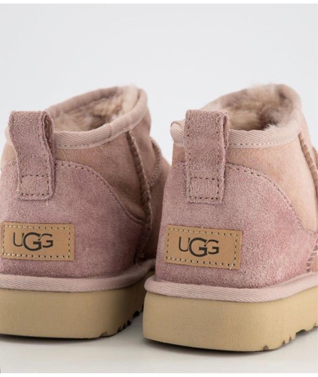 UGG AUSTRALIA Розовые замшевые ботинки, фото 4