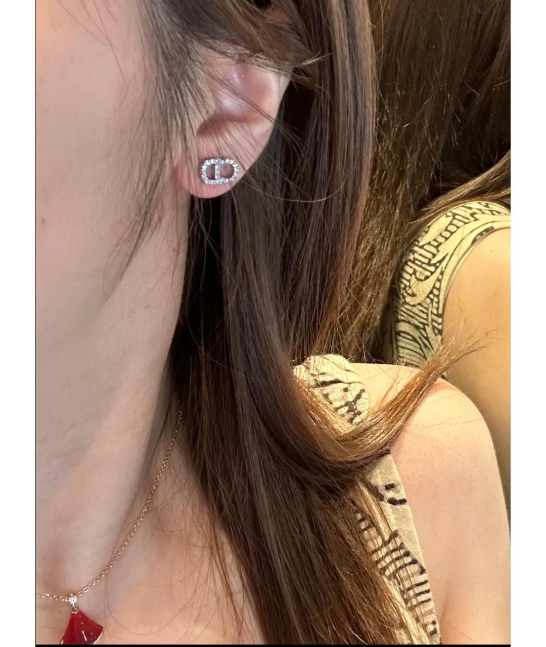 CHRISTIAN DIOR Золотые металлические серьги, фото 8