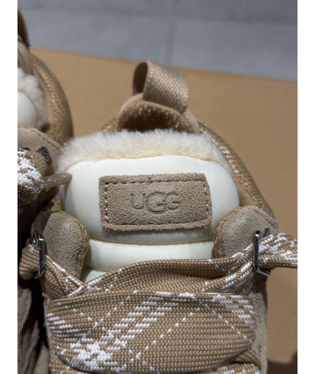 UGG AUSTRALIA Бежевые замшевые кроссовки, фото 4
