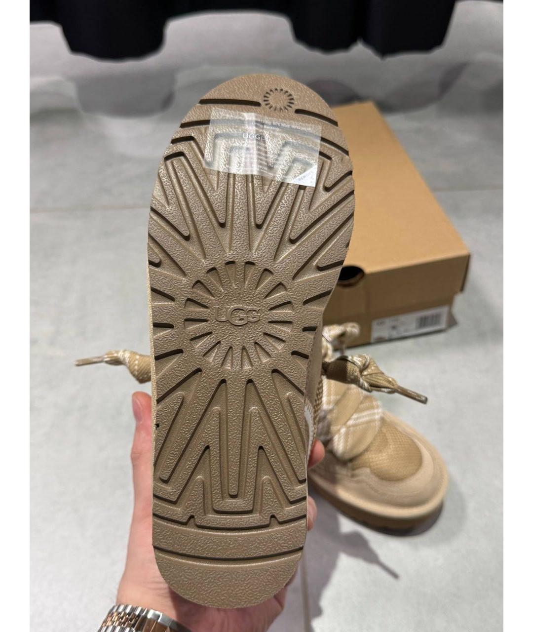 UGG AUSTRALIA Бежевые замшевые кроссовки, фото 3